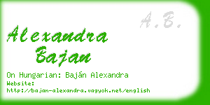 alexandra bajan business card